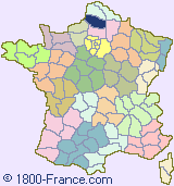 Department map of France showing the location of Somme.