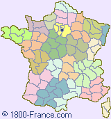 Department map of France showing the location of Val-de-Marne