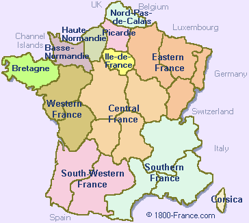 Map of Northern France - � 1800-France.com