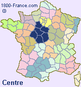 Regional map of France showing the location of Centre.