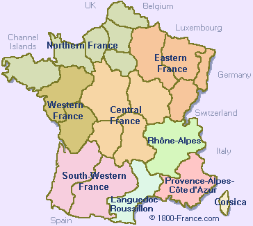 Map of Southern France - � 1800-France.com
